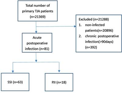 Are the preoperative albumin levels and the albumin to fibrinogen ratio the risk factors for acute infection after primary total joint arthroplasty?